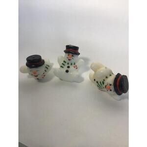 Vintage Snowman Candles set of 3